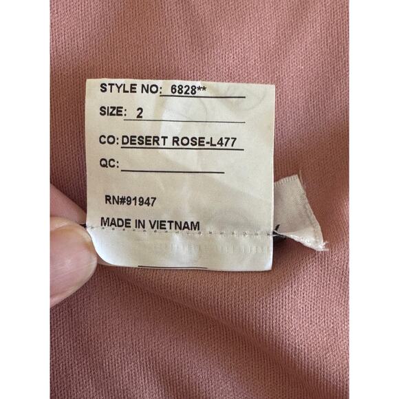 NWT Dessy After Six Faux Wrap Midi Dress in Desert Rose Size 2 - Picture 9 of 13